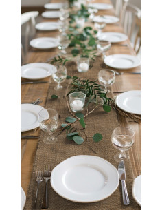 Toile de jute lurex or - Naturel 2