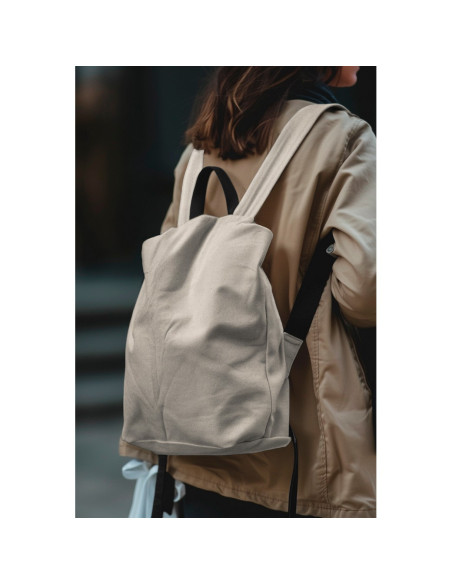 Toile de coton canvas aspect lin - Naturel