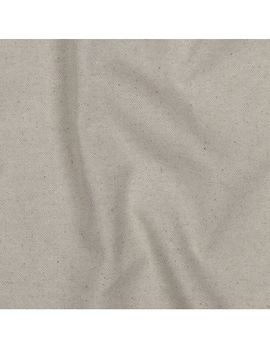 Toile de coton canvas aspect lin - Naturel