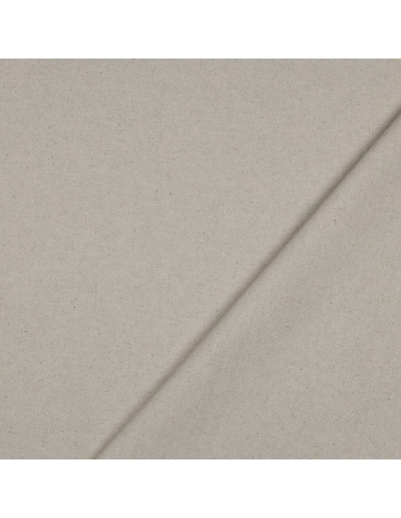 Toile de coton canvas aspect lin - Naturel