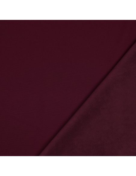 Tissu softshell déperlant envers micro polaire - Lie de vin