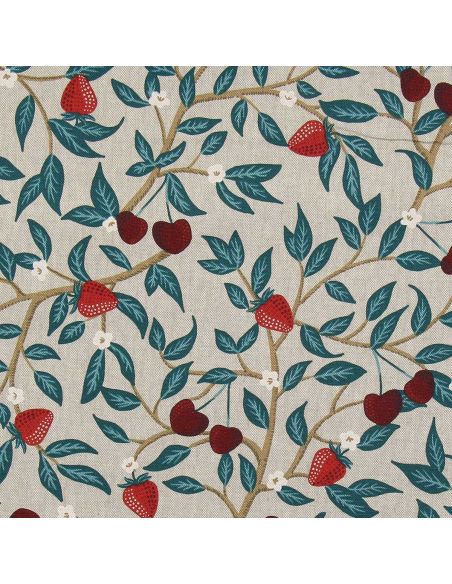 Toile de coton canvas - Cerises et fraises