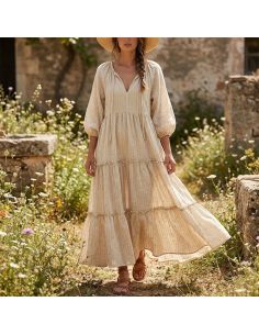 Tissu viscose lin - Rayures de sequins 2