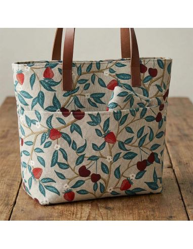 Toile de coton canvas - Cerises et fraises