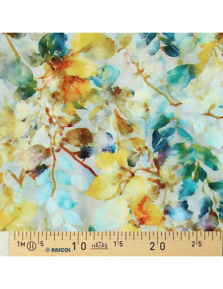 Tissu viscose Aquarelle - Jaune