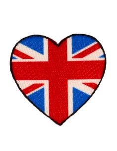 Écusson thermocollant drapeau coeur - Royaume - Uni