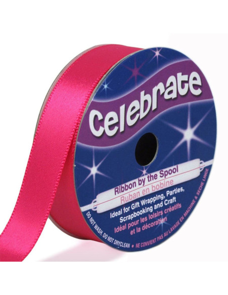 Ruban satin Celebrate fushia - 13 mm x 6 mètres
