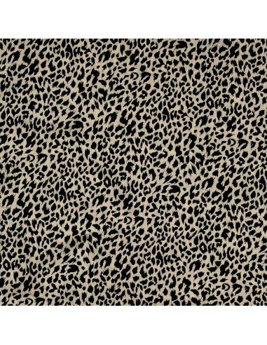 Tissu viscose Félin - Beige