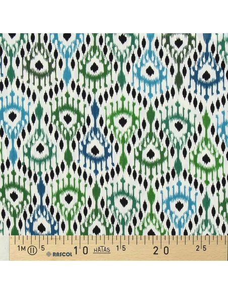 Tissu viscose Paon - Vert