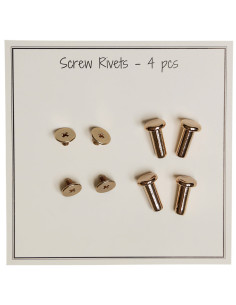 Set de 4 rivets à visser en métal 8,2 x 14 mm - Or