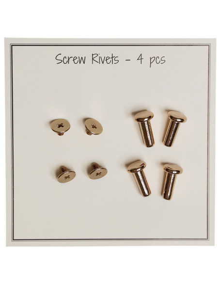 Set de 4 rivets à visser en métal 8,2 x 14 mm - Or