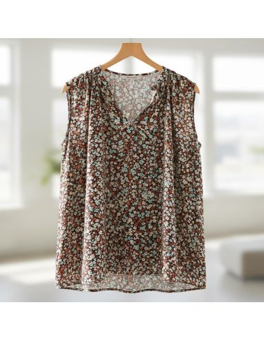 Tissu viscose Myosotis - Roux
