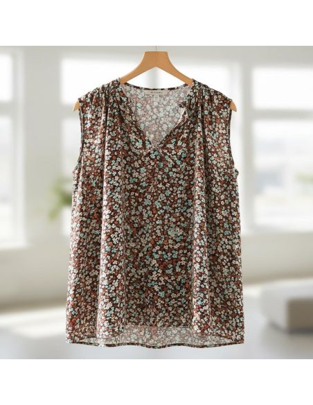Tissu viscose Myosotis - Roux