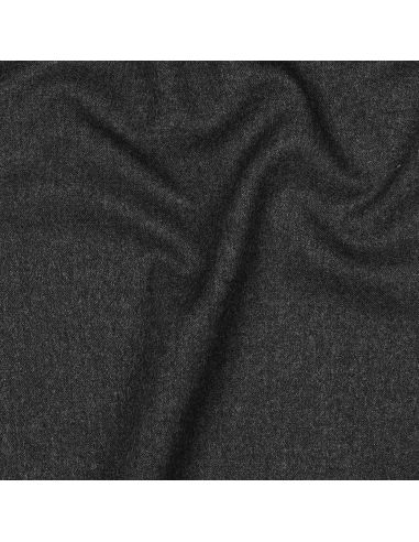 Tissu gabardine viscose brossée premium - Gris chiné foncé