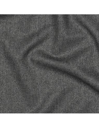 Tissu gabardine viscose brossée premium - Gris chiné moyen