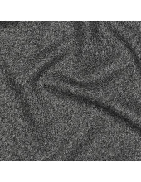 Tissu gabardine viscose brossée premium - Gris chiné moyen