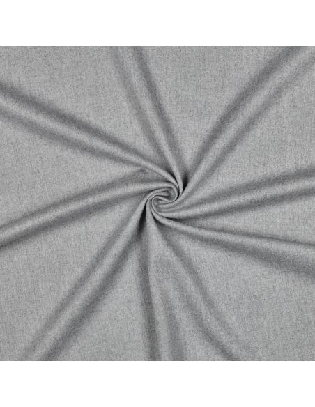 Tissu gabardine viscose brossée premium - Gris chiné clair