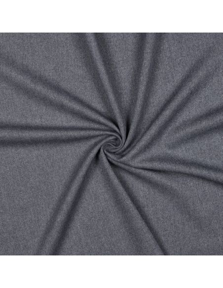 Tissu gabardine viscose brossée premium - Gris bleu chiné