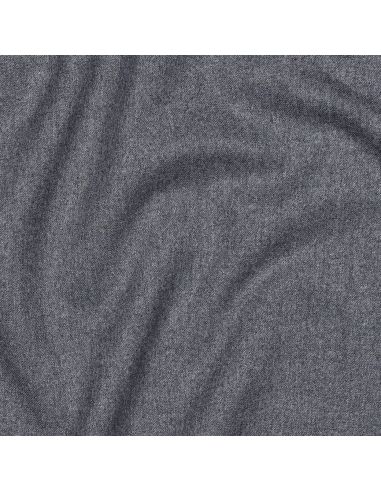 Tissu gabardine viscose brossée premium - Gris bleu chiné