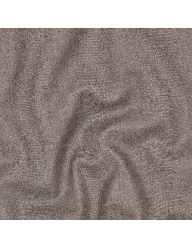 Tissu gabardine viscose brossée premium - Taupe chiné