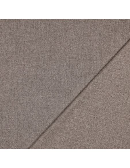 Tissu gabardine viscose brossée premium - Taupe chiné