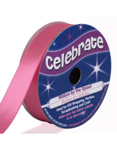 Ruban satin Celebrate rose vif - 13 mm x 6 mètres