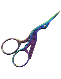 Ciseaux à broder cigogne rainbow 9 cm