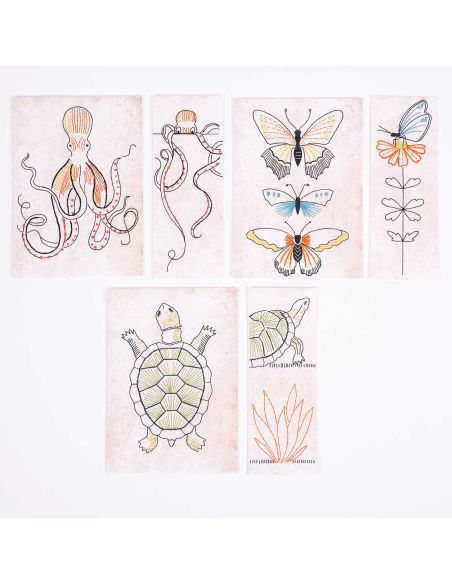 Kit de cartes à broder - Animaux