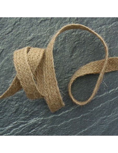 Tresse plate jute 20 mm - Naturel