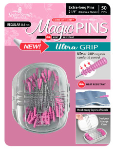 Boite de 50 épingles magiques extra-longues ultra grip