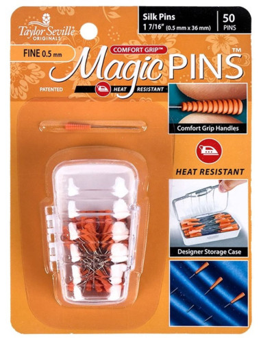 Boite de 50 épingles magiques spécial soie