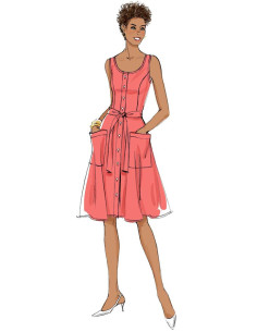 Patron de robe, ceinture et sac à main - Butterick 6674 2