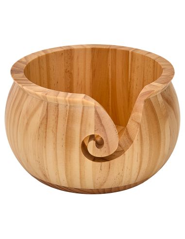 Bol pour pelote de laine en bois de pin verni - Trimits