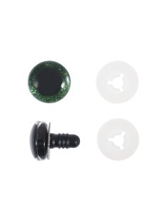 Lot de 6 yeux de sécurité 12 mm - Vert