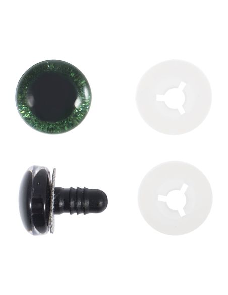 Lot de 4 yeux de sécurité 18 mm - Vert