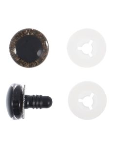 Lot de 4 yeux de sécurité 18 mm - Marron