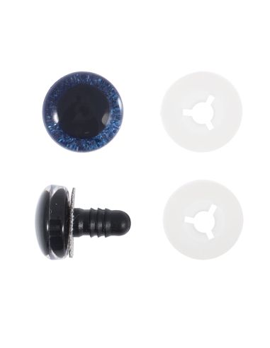 Lot de 4 yeux de sécurité 14 mm - Bleu