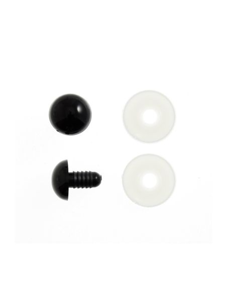 Lot de 10 yeux de sécurité 6 mm - Noir