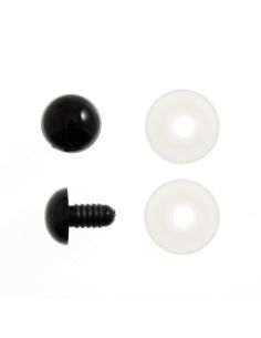 Lot de 8 yeux de sécurité 9 mm - Noir