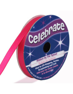 Ruban satin Celebrate fushia - 6 mm x 6 mètres