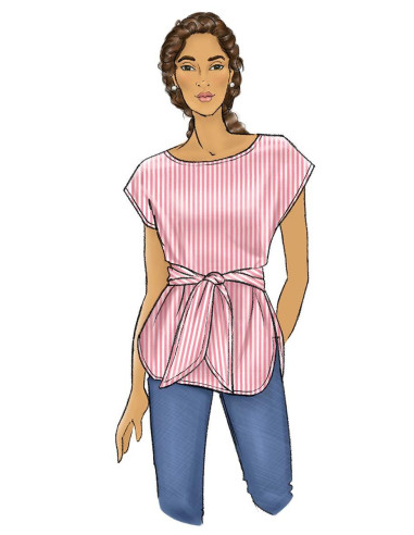 Patron de haut et ceinture - Butterick 6685