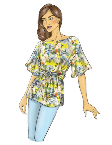 Patron de haut et ceinture - Butterick 6685