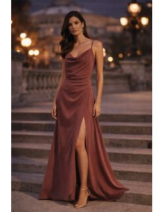 Tissu tencel effet peau de pêche - Sienna rosé 2