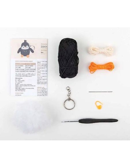 Kit mini porte-clés amigurumi Anchor - Pip le pingouin