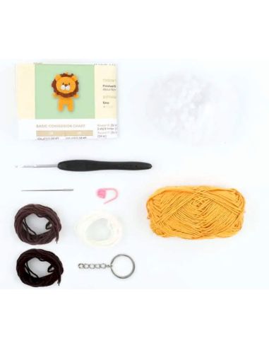 Kit mini porte-clés amigurumi Anchor - Levi le lion