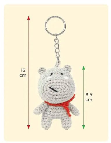 Kit mini porte-clés amigurumi Anchor - Hank l'hippopotame