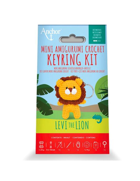 Kit mini porte-clés amigurumi Anchor - Levi le lion