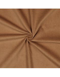 Tissu velours côtelé coton - Chocolat