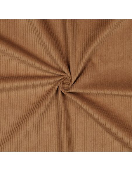 Tissu velours côtelé coton - Chocolat