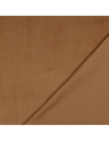 Tissu velours côtelé coton - Chocolat